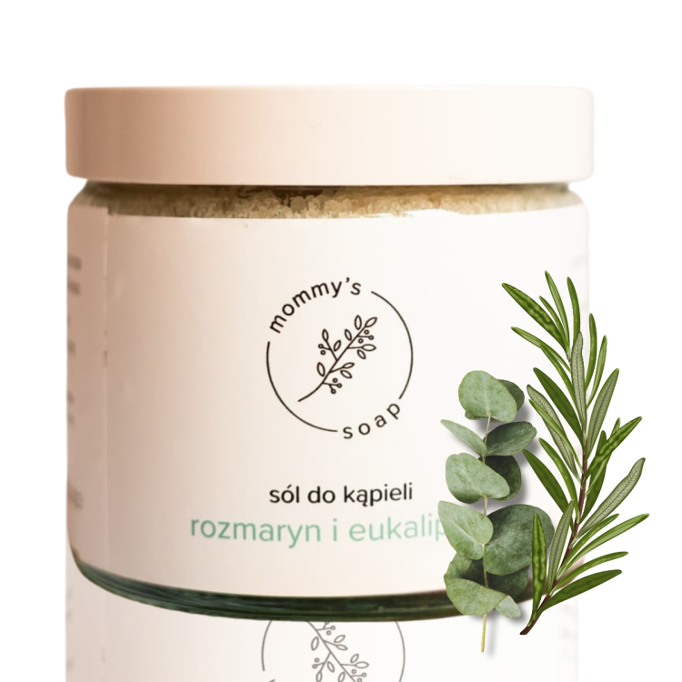 Sól do kąpieli rozmaryn i eukaliptus Mommys Soap