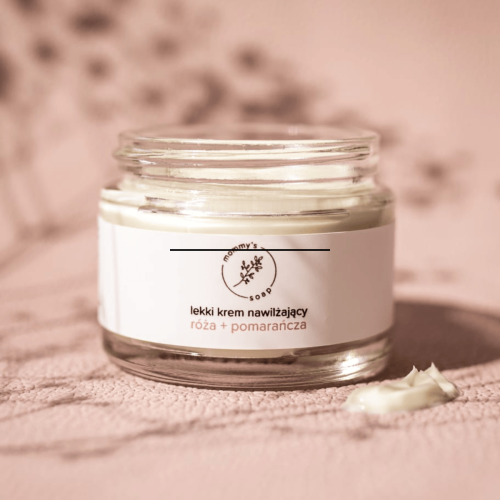 Lekki krem nawilżający róża i pomarańcza Mommys Soap